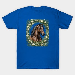 Massachusetts Morgan Horse And Mayflowers T-Shirt